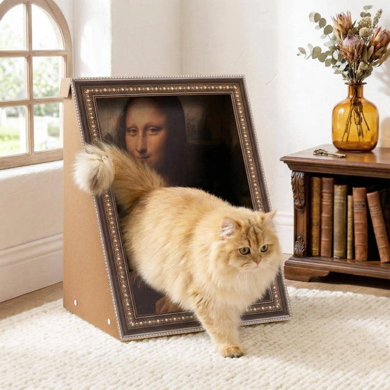 Mona Lisa Cat Framed Wall Art